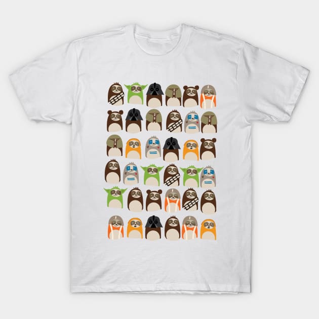 Sci-Fi Sloths T-Shirt by nickemporium1